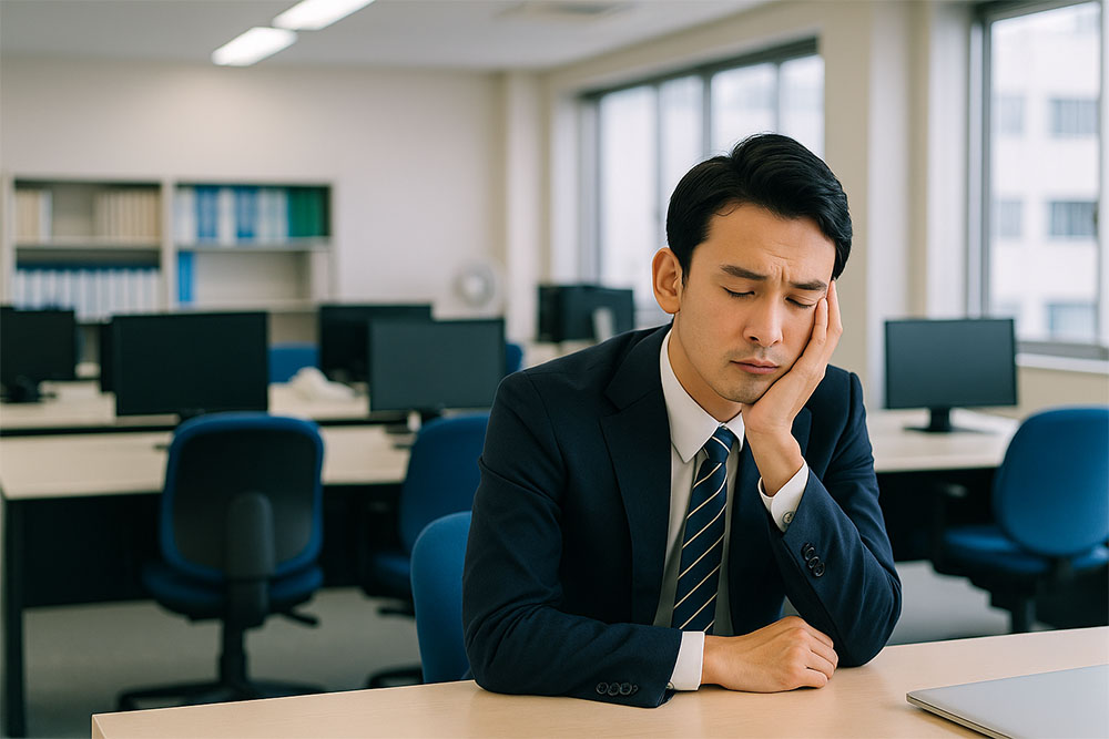 社員の欠勤に悩んでいる様子