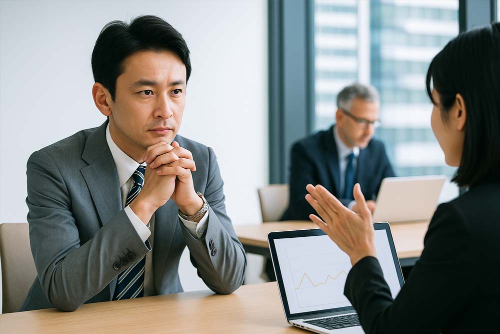 オフィスでの面談の様子