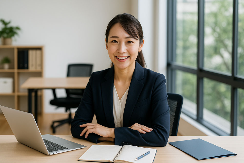 オフィスで働く女性